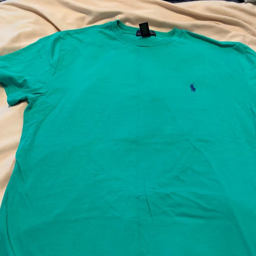Polo Ralph Lauren Boys classic tee shirt green round neck XL